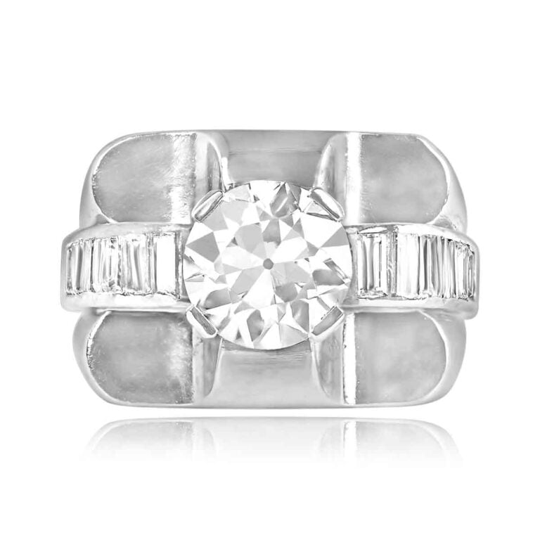 Vintage French 3.15ct Emerson Ring. Circa 1945, Retro Era