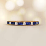 0.90ct Channel Set Baguette Cut Platinum Murcia Band. 2.5mm Top View Artistic