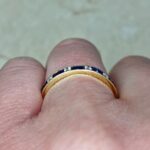 Chanel Set Milgrain 18k Yellow Gold Half Eternity Wedding Band 14459-F3