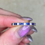 Chanel Set French Cut Sapphire And Round Brilliant Diamond Alternating Ring 14459-F5