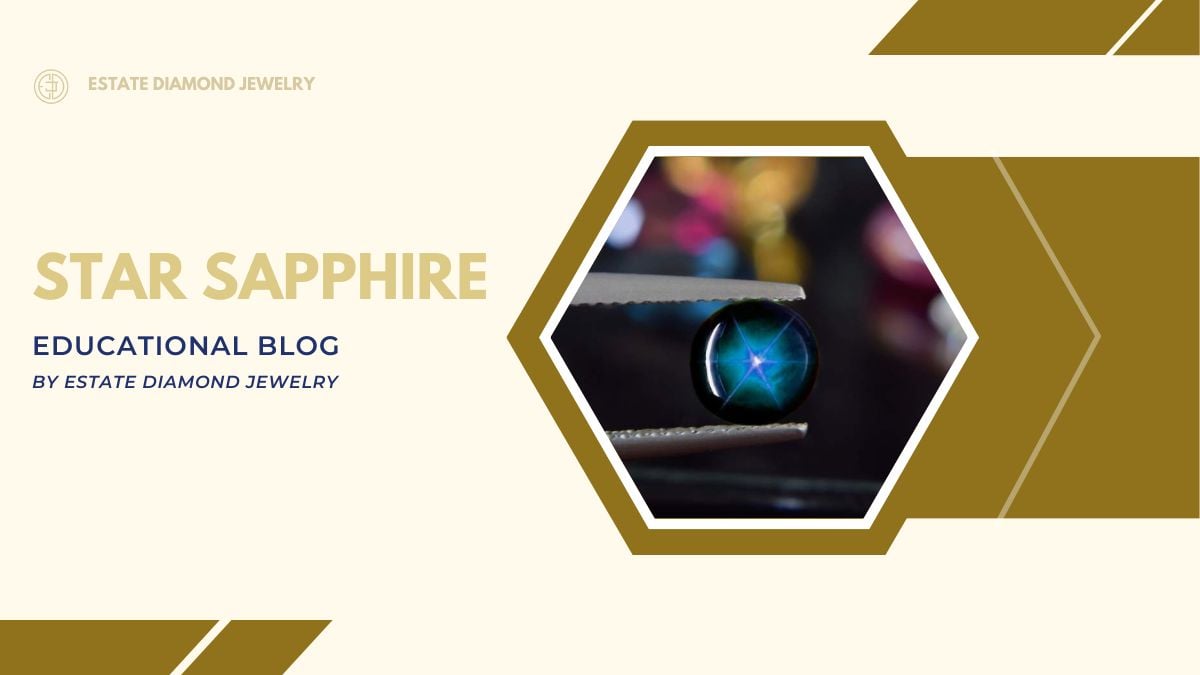 infographic of complete guide of star sapphire stone in jewelry tongs