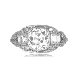 Cushion Cut Diamond Ring Oakland Ring 13843 Top View