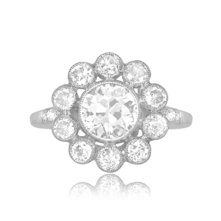 1.18ct Diamond Cluster and Platinum Kempton Ring