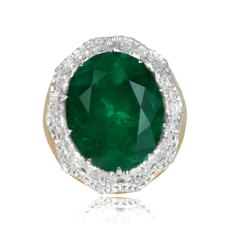 11.36ct Oval Emerald Buccellati Ring
