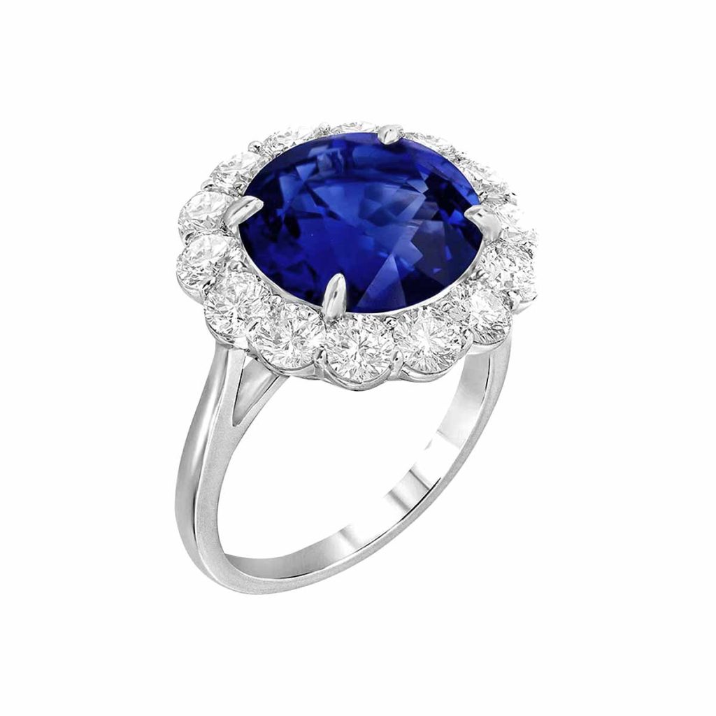 3.15ct Oval Cut Sapphire Ring. Sapphire. West View Ring - EDJ
