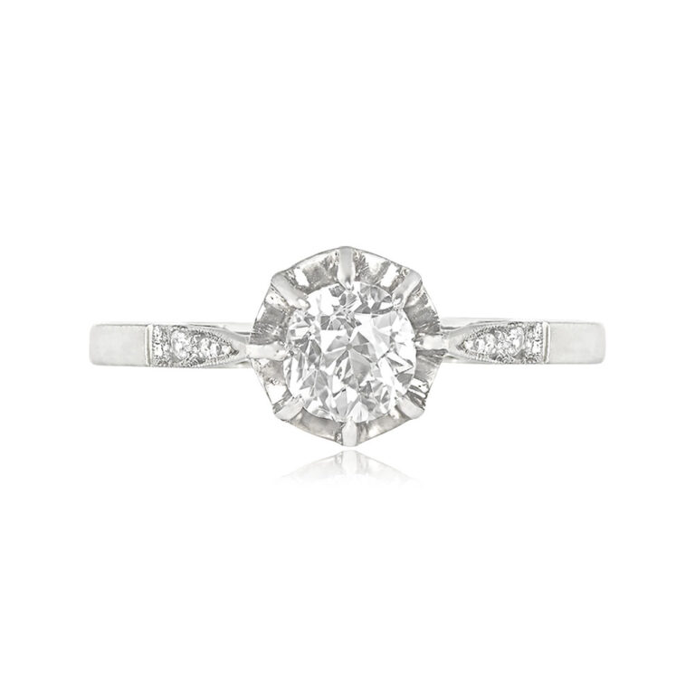Vintage Retro 0.40ct Califon Old Mine Engagement Ring. Circa 1945