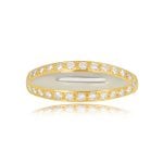 18k White Gold and Yellow Gold Diamond Cartier Ring 14504 Top View