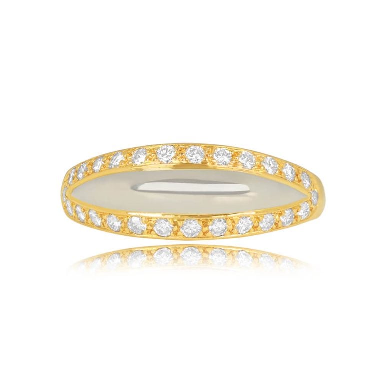 Vintage Cartier Diamond Two Tone Ring Circa 1970
