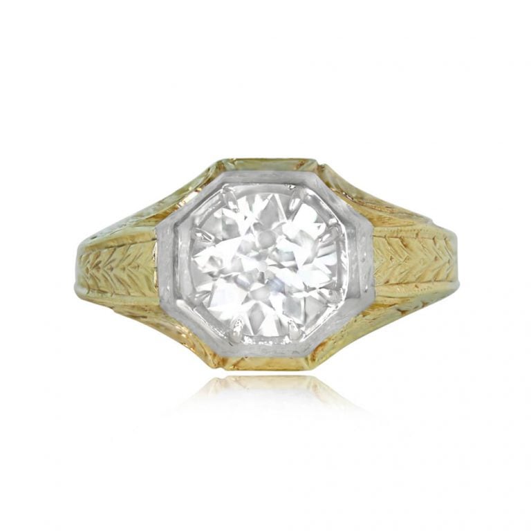 Antique 1.93ct Diamond and 14k Gold Andover Ring. Edwardian, Circa 1910