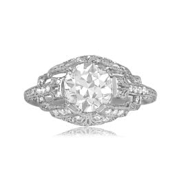 Antique 3.00 carat Diamond Halo Stockton Ring. Victorian Era, Circa 1880 14572