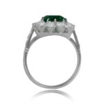 Prong-Set Green Emerald Side View Carpre Ring 14611-1000PX