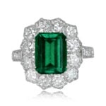 Diamond and Yellow Gold Ring Gifford Ring Top View 14611