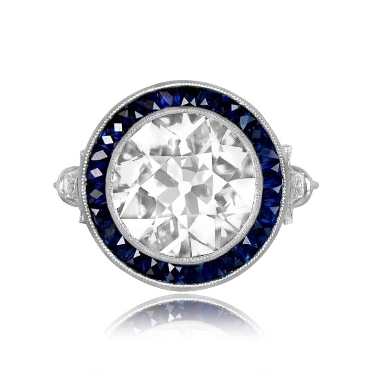 4.26ct Old Euro Cut Diamond Engagement Yale Ring