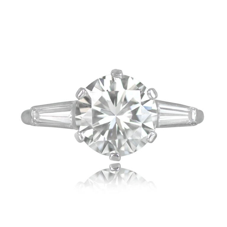 GIA 2.53ct Round Brilliant Cut Diamond Riviera Ring