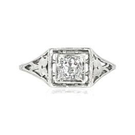 Antique Art Deco Old Euro Diamond Ring 1925 14502-TV-1200PX