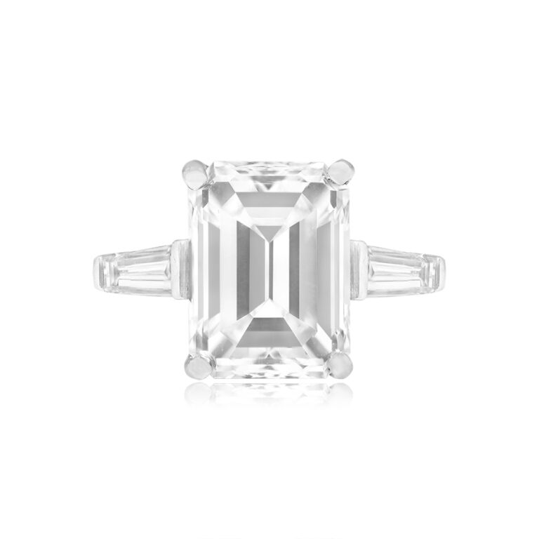 5.01ct Emerald Cut Diamond San Antonio Ring