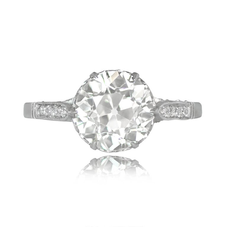 2.26ct Diamond Platinum Normandy Ring