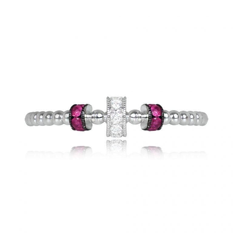 Diamond and Ruby Moraine Band 1.58mm