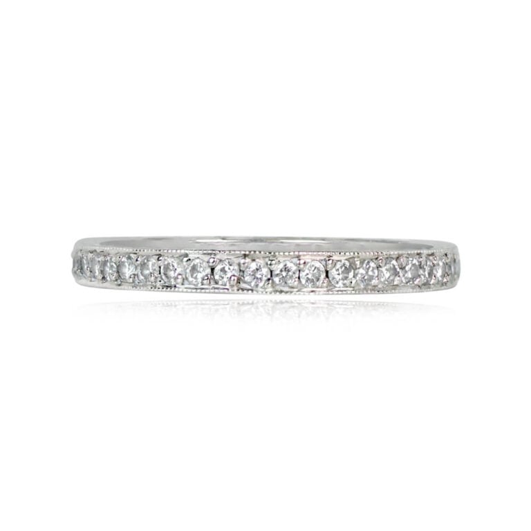 Vintage Diamond Wedding Band. Rosa Band, Circa 1950