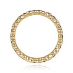 round brilliant cut diamond and green emerald band Brentwood band 14575-SV-1000PX