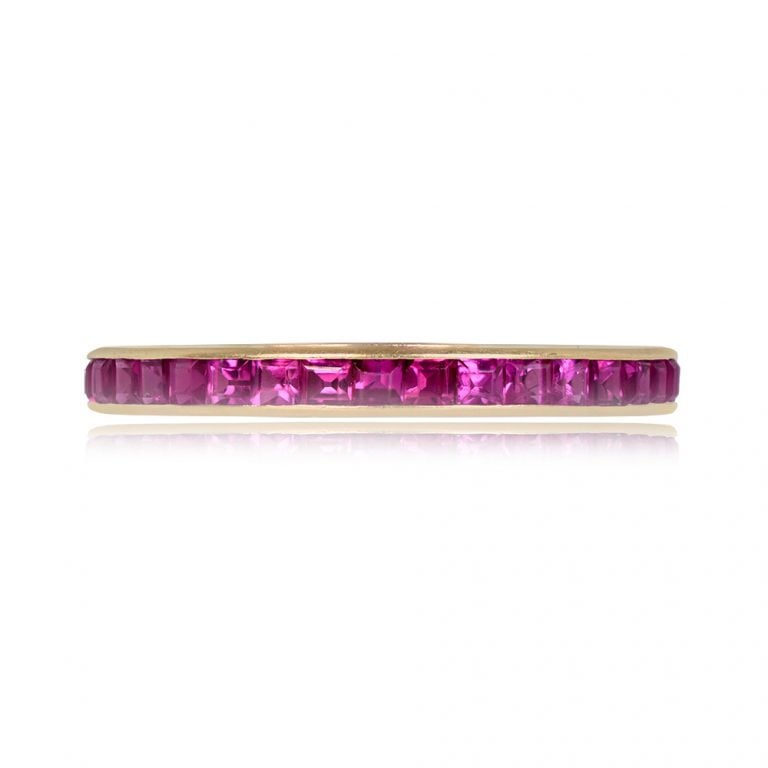 Vintage Ruby and 18k Yellow Gold Sarasota Band