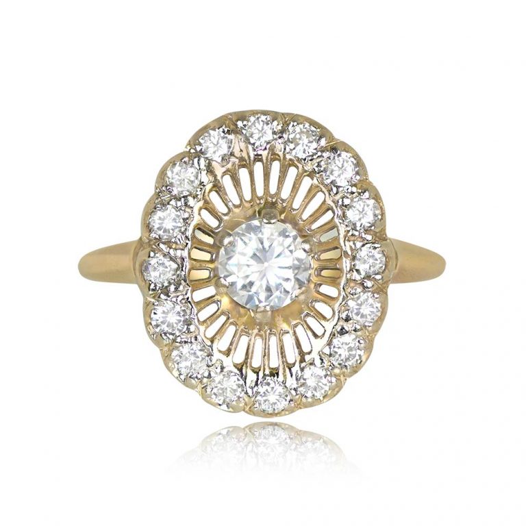 Vintage Open Work Diamond Purdy Ring