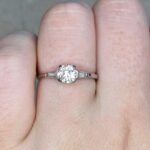Old European and Baguette Cut Diamond Engagement Ring 14690 F2