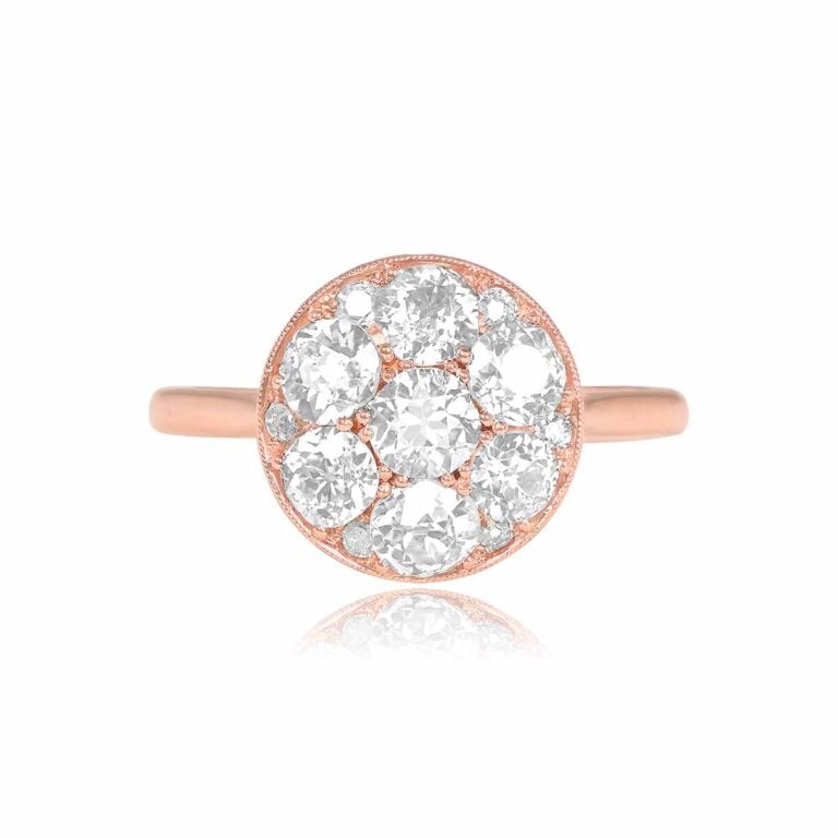 1.66ct Total Diamond Cluster Aden Ring