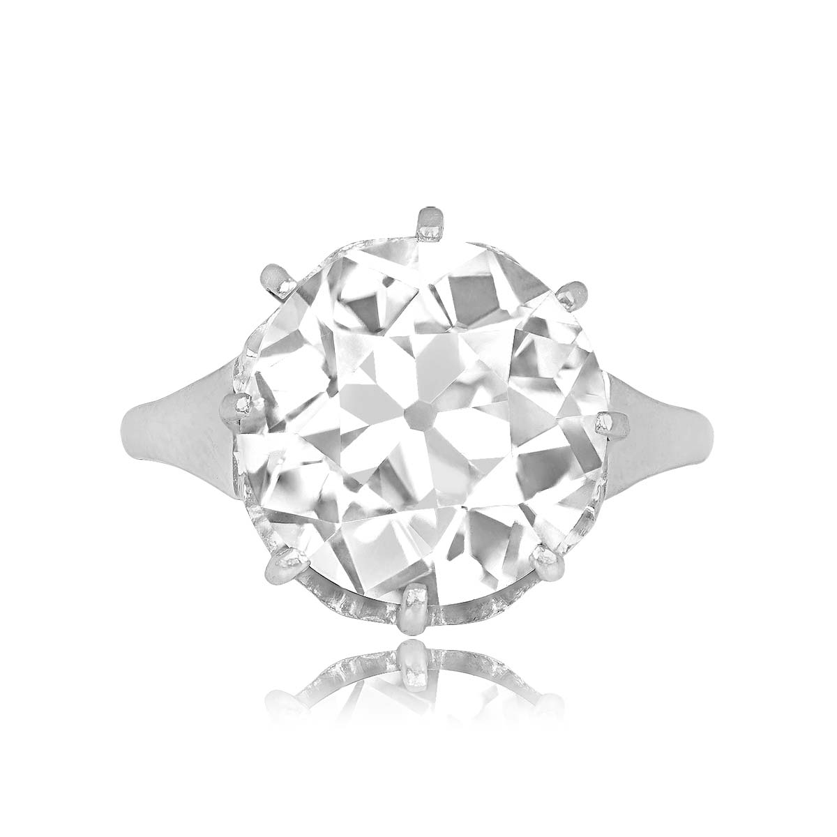 Stacked from 15 images. Method=B (R=8,S=4) 6.79ct Old European Cut Diamond Ring - Valbonne Ring RJ5152 TV