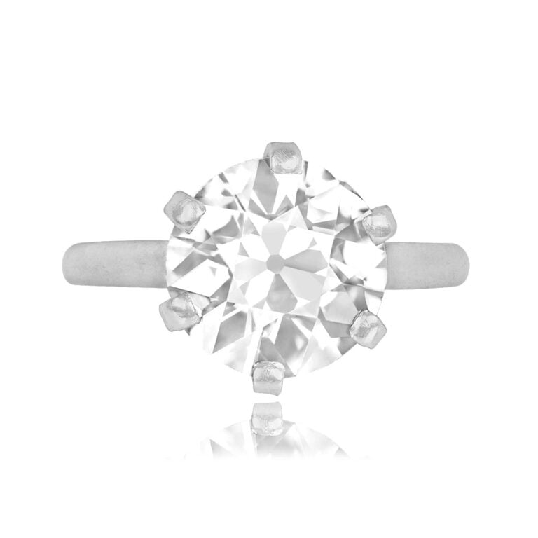 Vintage Mid-Century 4.08ct Old European Ring. Chatham Ring. Circa 1950
