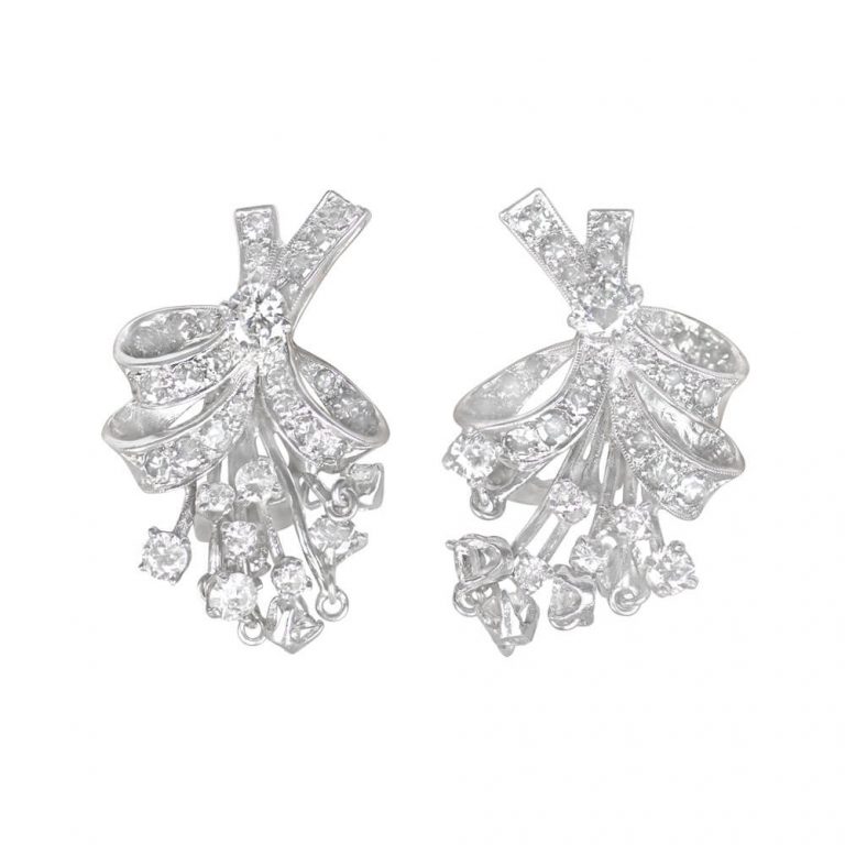 Emmeline Earrings. Circa 1950, Vintage, Mid-Century