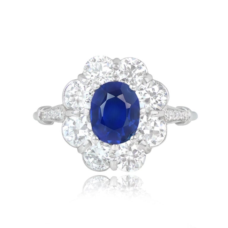 1.56ct Oval Cut Natural Sapphire Ring. Kingston Ring