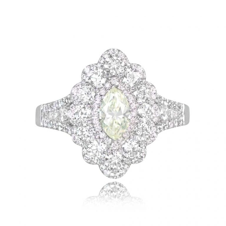0.37ct Marquise Cut Diamond Kentwood Ring