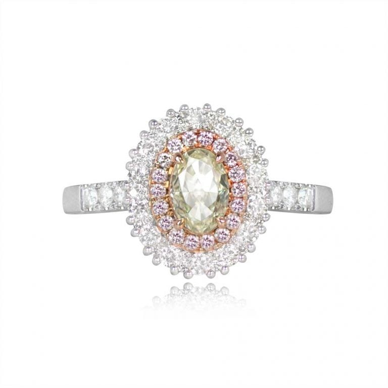 0.75ct Yellow-Green Diamond Stockholm Ring