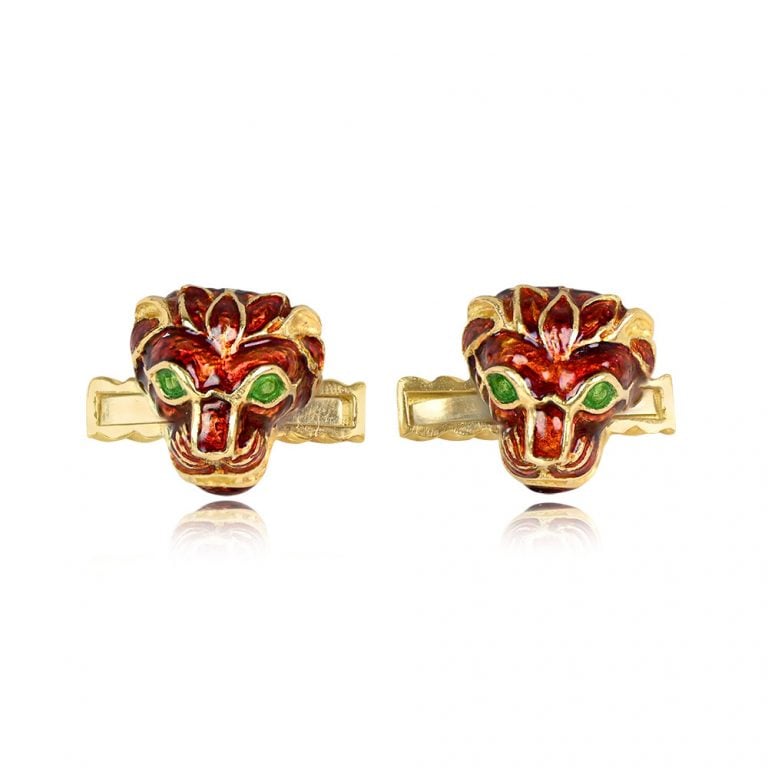 David Webb Tiger Cufflinks
