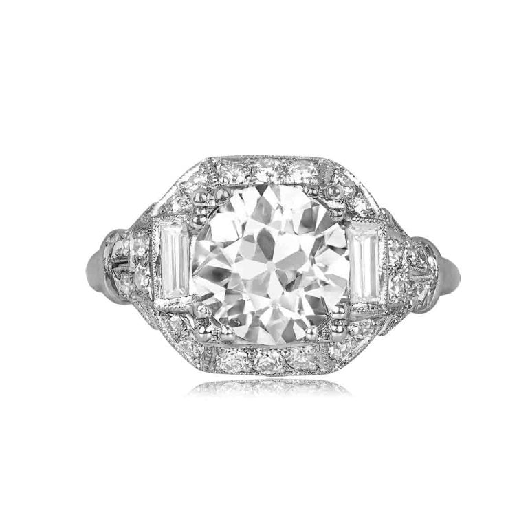 Art Deco 2.08ct Diamond Darfield Ring, Circa 1925