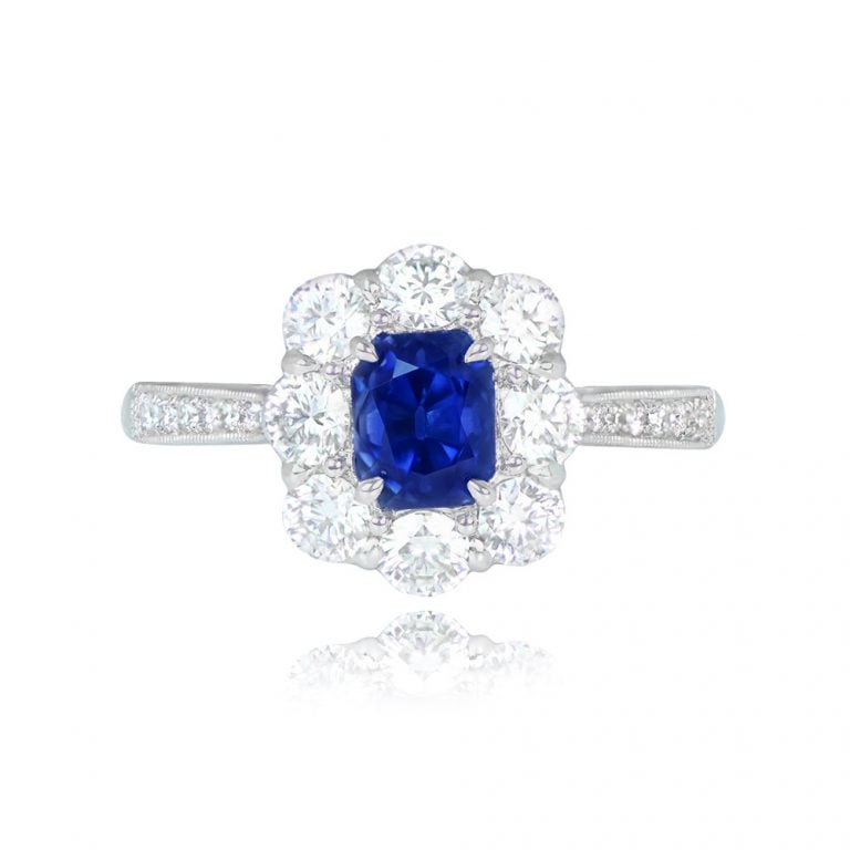 Rare 1.45ct Kashmir No-Heat Sapphire Ring. AGL. Cedarmere Ring