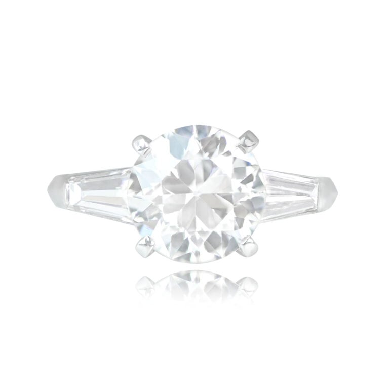 Vintage 2.53ct Diamond Platinum Woodside Ring