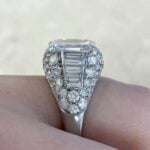 bulgari ring with 5.01 carat diamond set in prongs