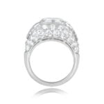 Emerald Cut Diamond Baguette Accents Signed Bulgari Ring HER602 SV