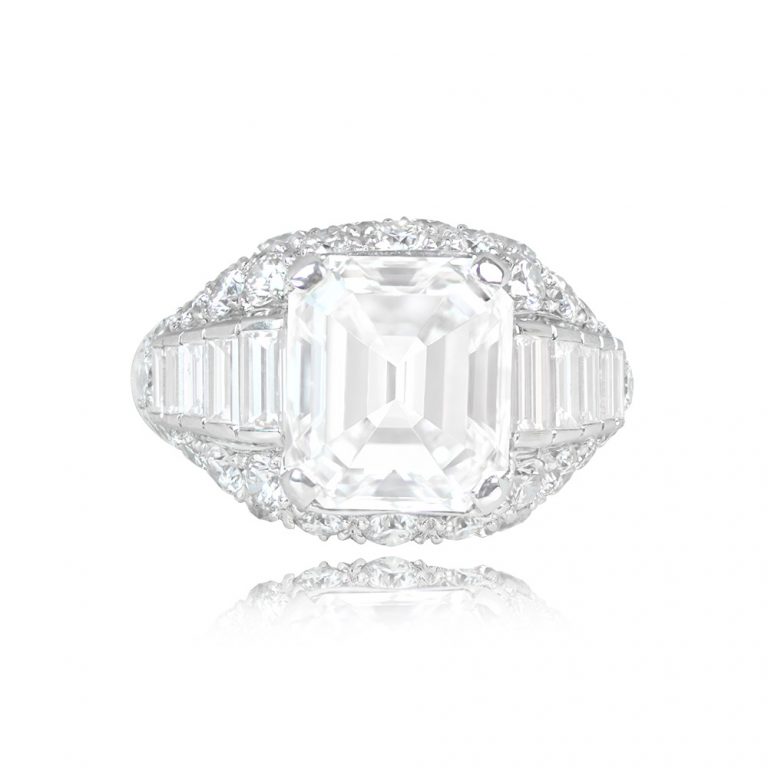 5.01ct Emerald Cut Bulgari Ring