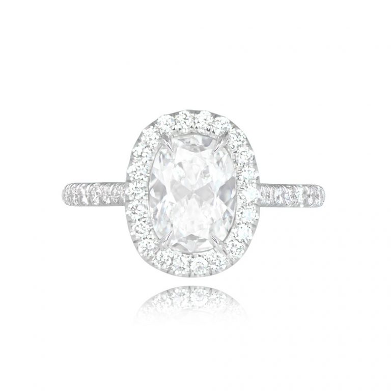 GIA 1.69ct Cushion Cut Diamond Weymouth Ring