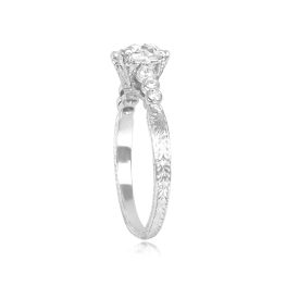 Art Deco 1.01carat center Diamond Frankfort Ring, Circa 1920 14223
