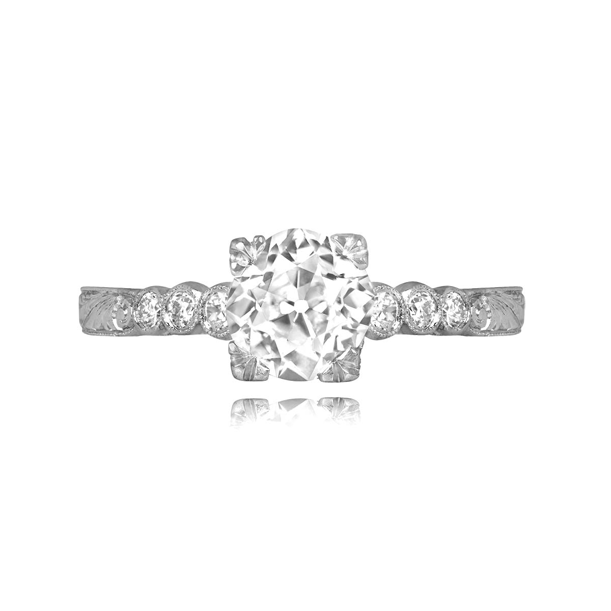 Stacked from 19 images. Method=B (R=8,S=4) Art Deco 1.01 carat Diamond Frankfort Ring, Circa 1920 14223