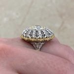 Buccellati ring accented by yellow gold