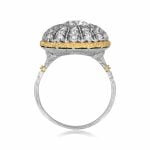 2.01 carat center Buccellati Diamond with yellow gold detailing Halo Ring 14828