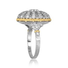 2.01 carat Buccellati center Diamond with diamond Halo Ring 14828
