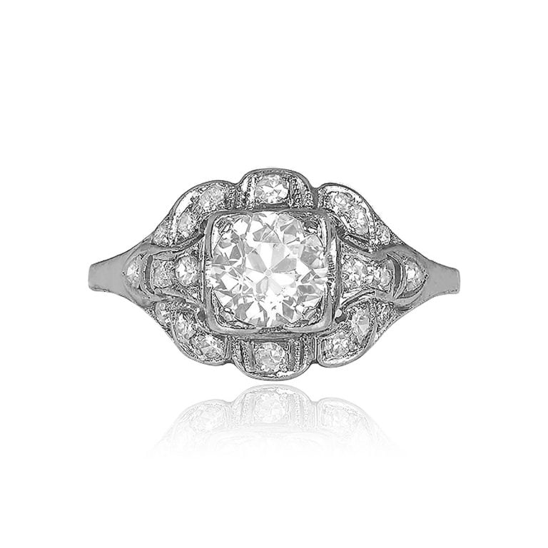 Vintage 0.92ct Old European Cut Diamond Ring. Milton Ring. Circa 1930