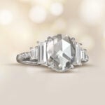 2.00ct Rose-Cut Oval with diamond accents Clearwater Ring 14569