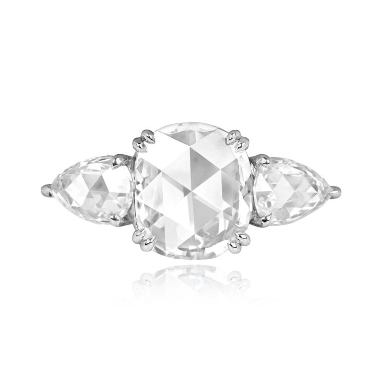 2.00ct Rose-Cut Three Stone Kensington Ring
